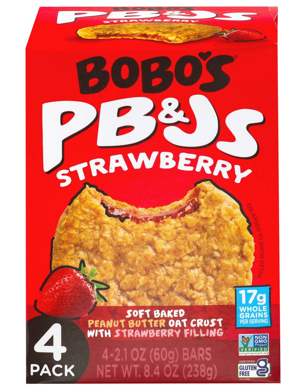 Bobo's Soft Baked Strawberry Pb&Js Bars (8.4 oz)