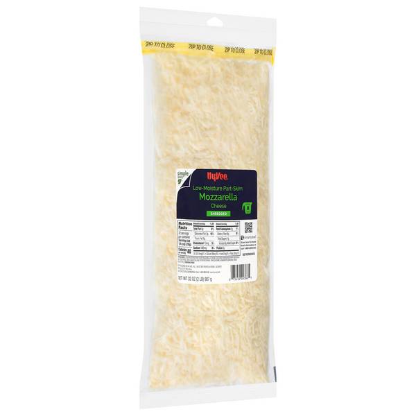 Hy-Vee Shredded Low-Moisture Part-Skim Mozzarella Cheese