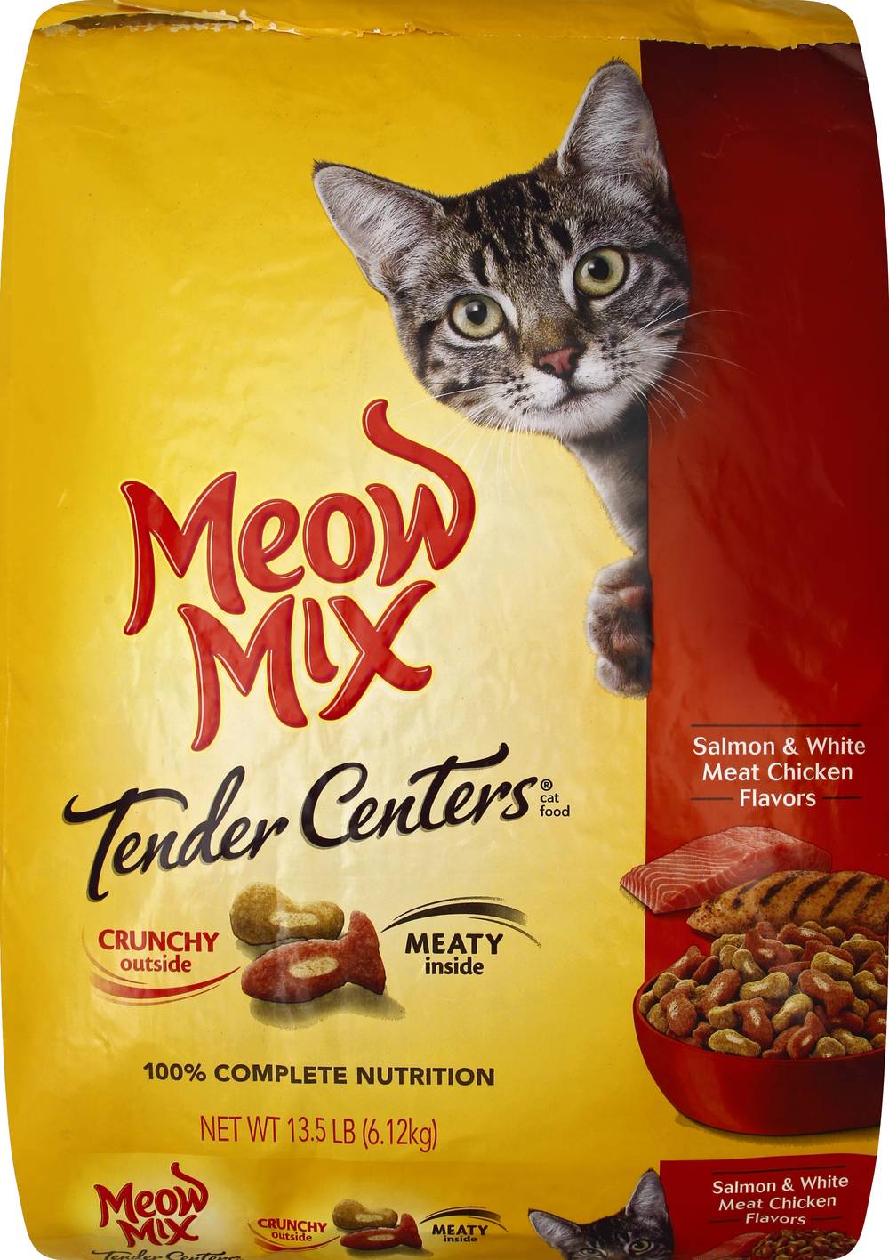 Meow Mix Tender Centers Salmon & White Meat Chicken Dry Cat Food (13.5 lbs)