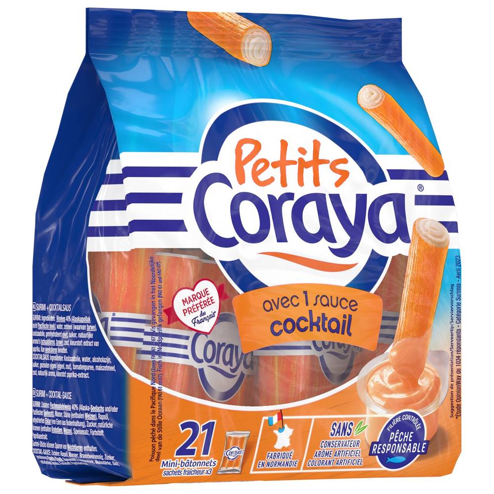 Coraya - Bâtonnets de surimi sauce cocktail (210g)