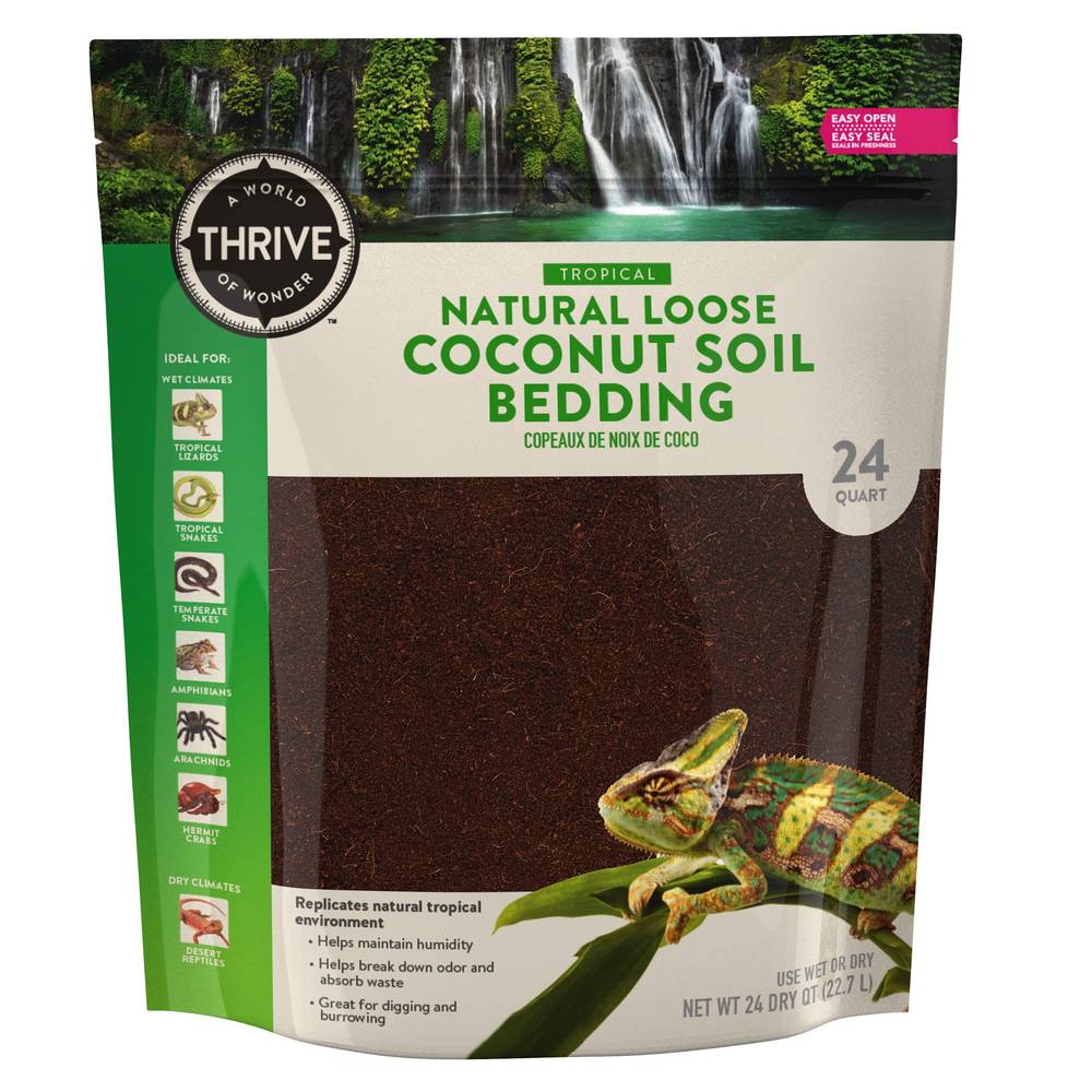 Thrive Tropical Natural Loose Coconut Soil Reptile Bedding (24 qt)