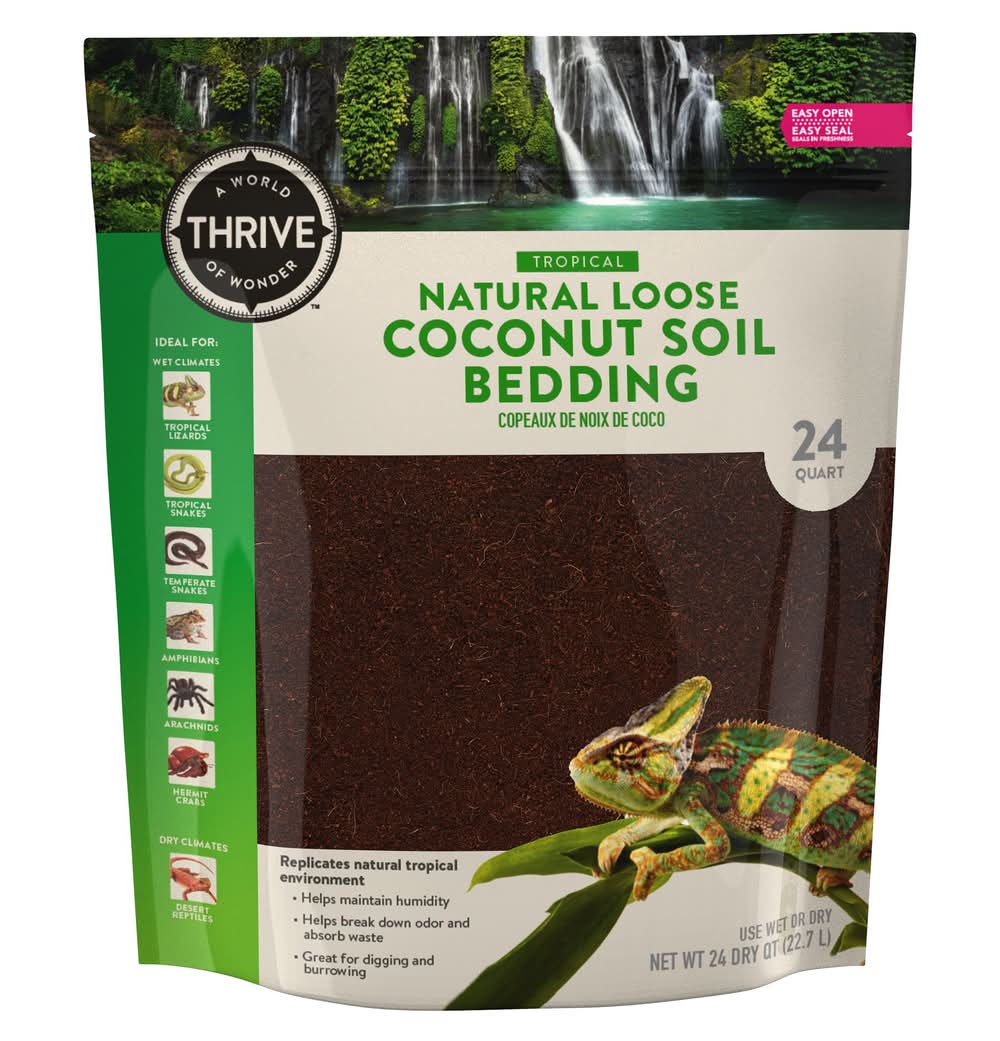 Thrive Natural Loose Coconut Soil Reptile Bedding (Size: 24 Qt)