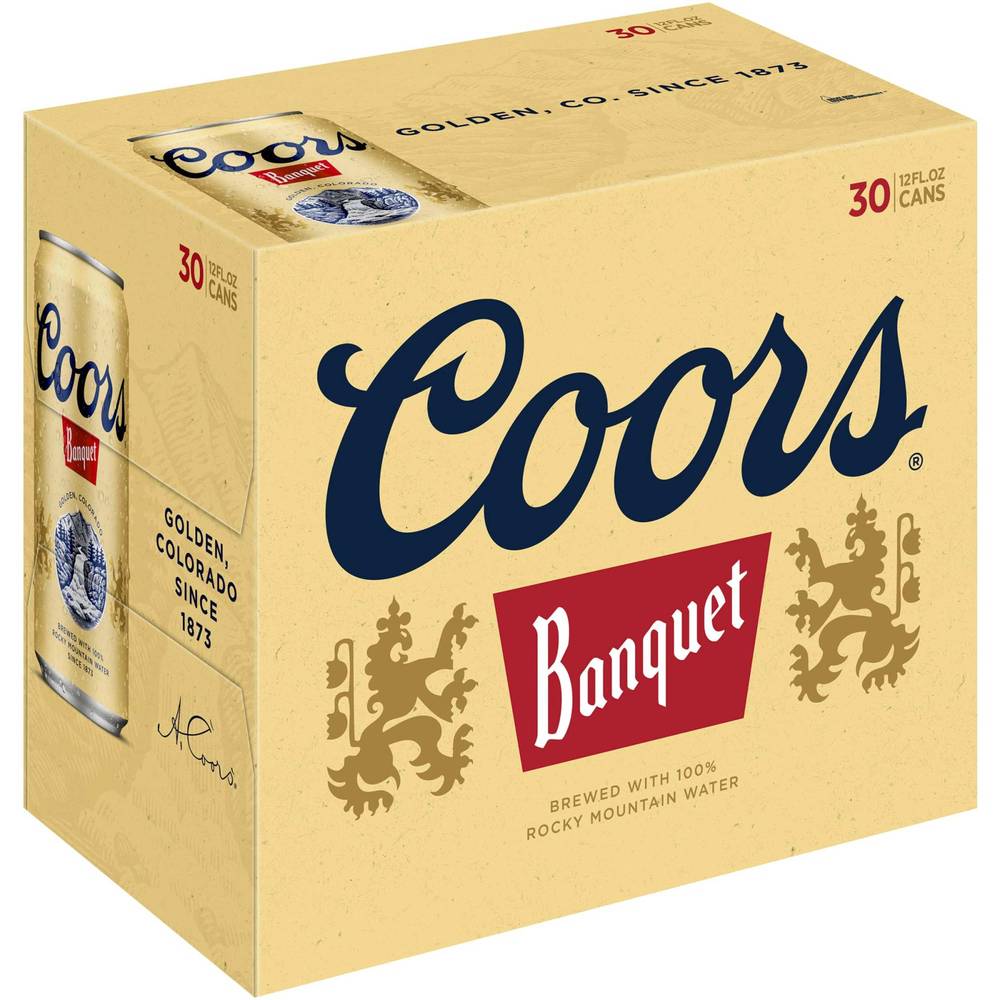 Coors Banquet Lager Beer - 12 fl oz, 30 pk
