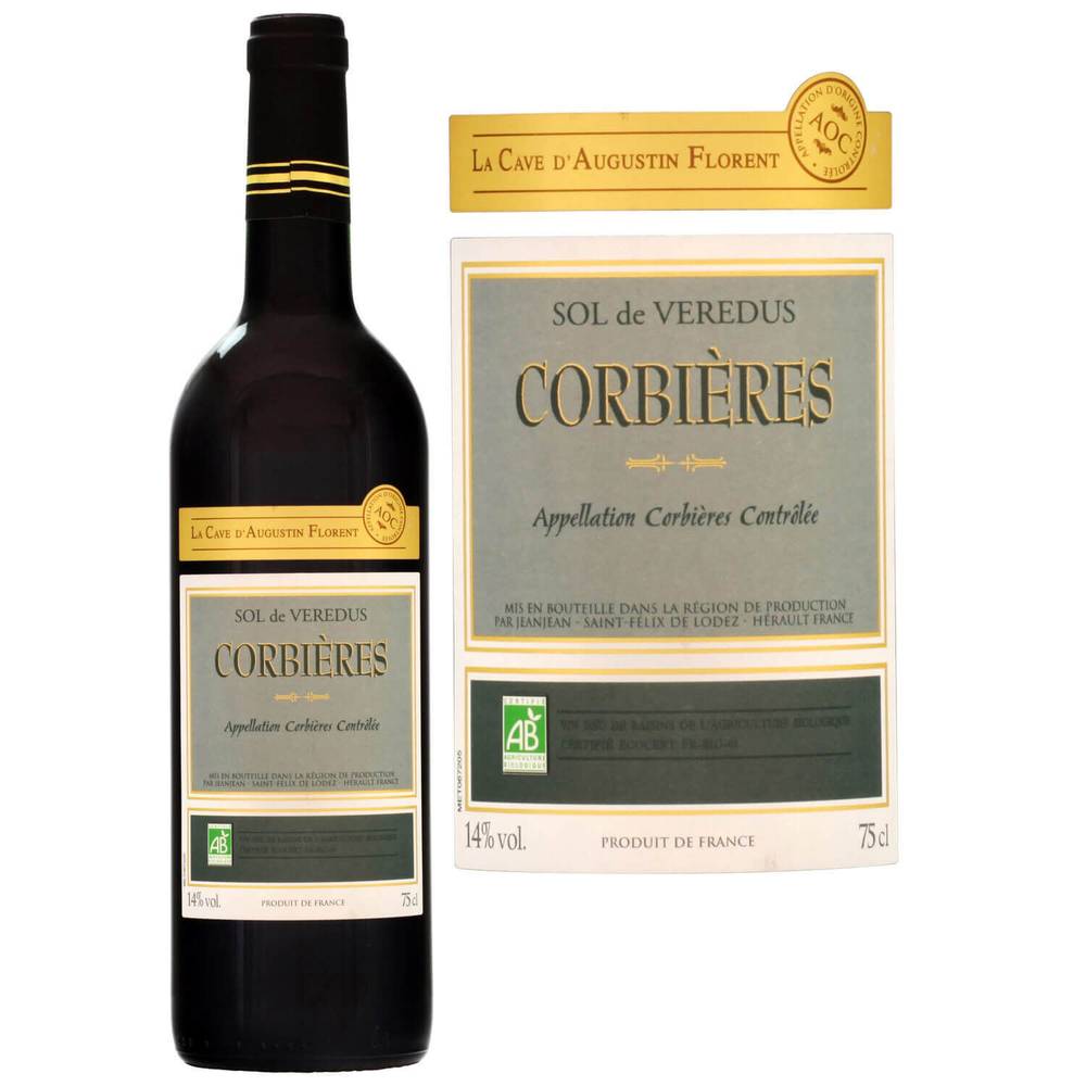 Carrefour Bio - Vin rouge bio corbières sol de veredus (750 ml)