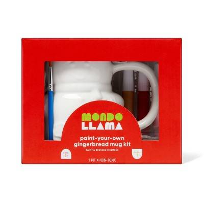 Mondo Llama Christmas Craft Paint Your Own Gingerbread Mug Kit