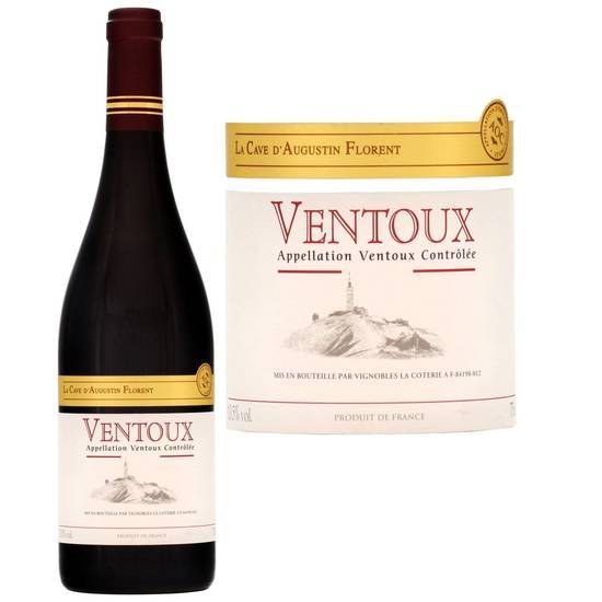 La Cave d'Augustin Florent - Vin rouge côtes du Rhône ventoux domestique (750 ml)