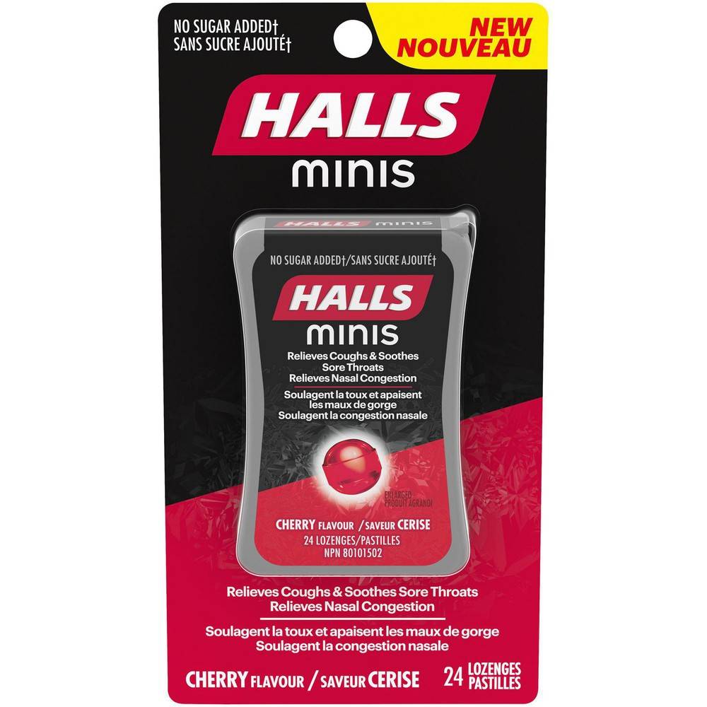 Halls Minis Cherry Cough Drops (100 g)