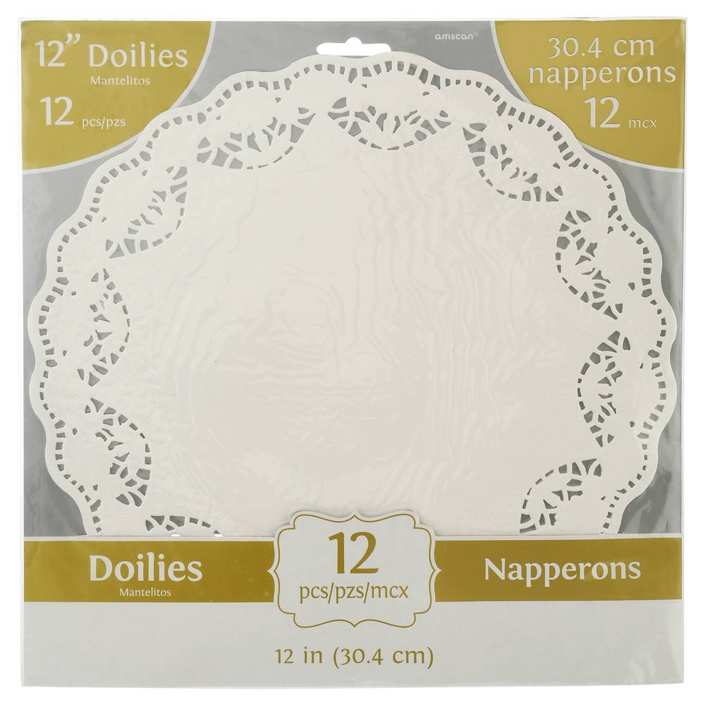 Amscan 12" Doilies (12 ct)