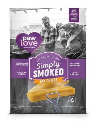Paw Love Yak Cheese Simply Smoked Dog Treats