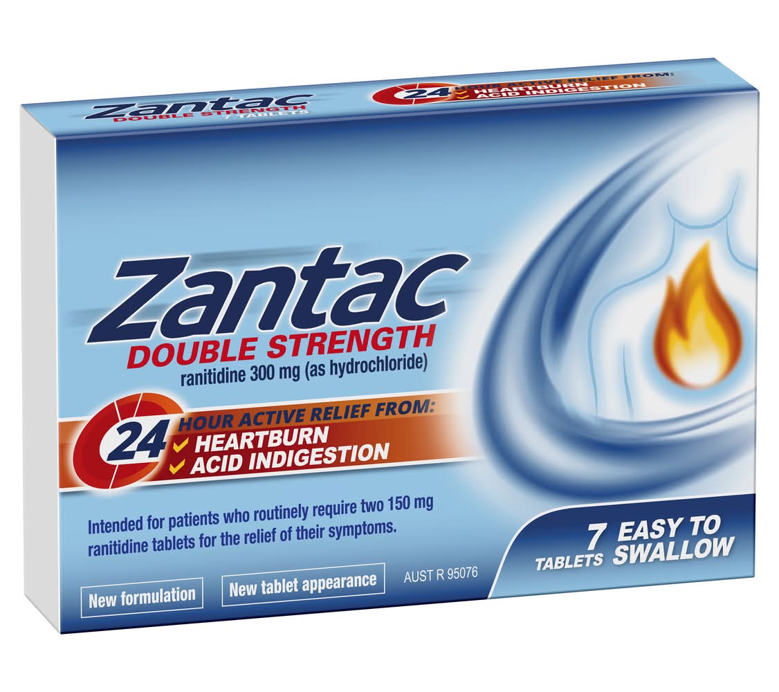 Zantac Double Strength Ranitidine Tablets 300 mg (7 pack)