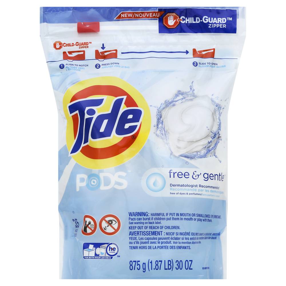 Tide Pods Liquid Detergent Free & Gentle (35 x 0.73 oz)