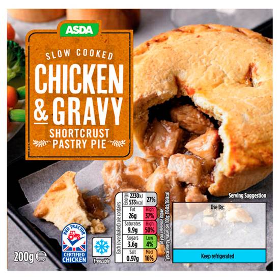 Asda Slow Cooked Chicken & Gravy Shortcrust Pastry Pie 200g