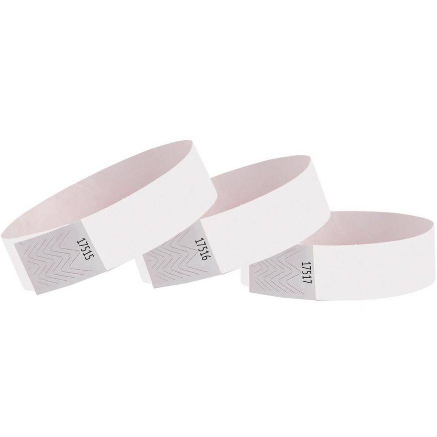Party City Paper Wristbands (3/4 inch x 10 inch/white)