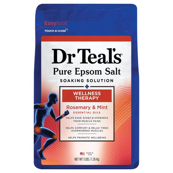 Dr Teal's Pure Epsom Salt Soaking Solution With Rosemary & Mint