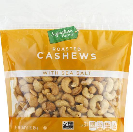 Signature Farms Roasted Cashews With Sea Salt