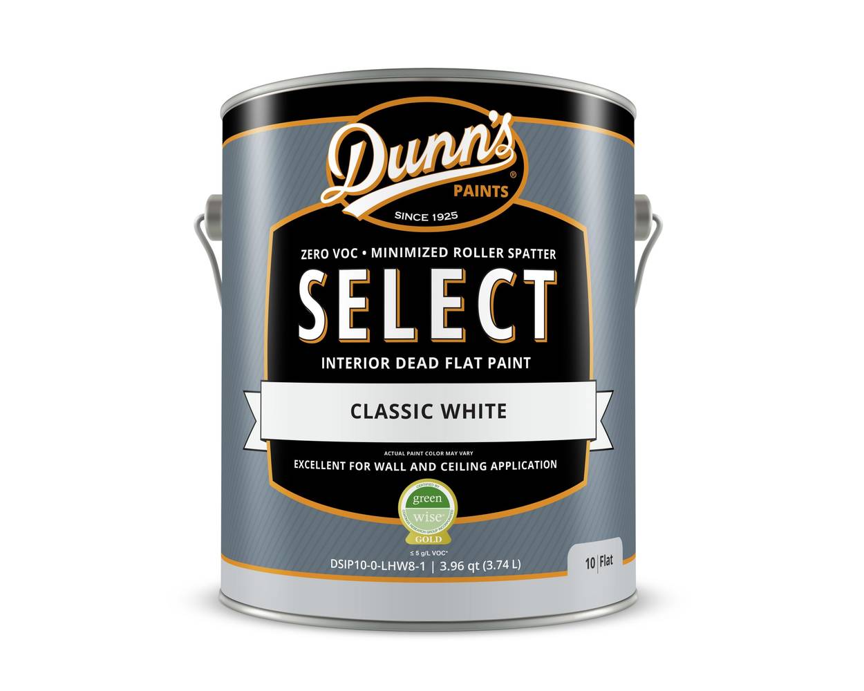 Dunn's Paints Flat Classic White Latex Interior Paint (1-Gallon) | DSIP10-0-LHW8-1