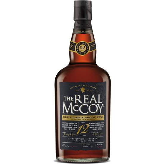 The Real Mccoy Aged 12 Year Single Blended Rum (750 ml)