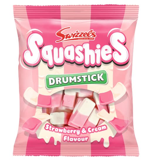 Swizzels Strawberry -Cream, Squashies Drumstick (100g)
