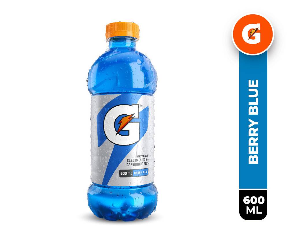 Gatorade Bebida Hidratante Berry Blue Botella 600 Ml