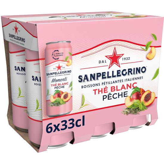 Sanpellegrino - Momenti thé blanc pêche (6 pack, 330 ml)