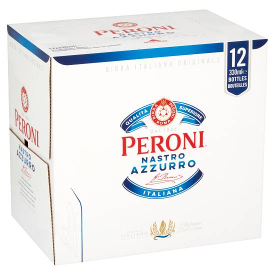 Peroni Nastro Azzurro Lager Beer (12 ct , 330 ml)