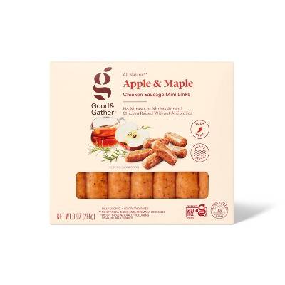 Good & Gather Apple & Maple Breakfast Chicken Sausage Mini Links (9 oz, 7 ct)