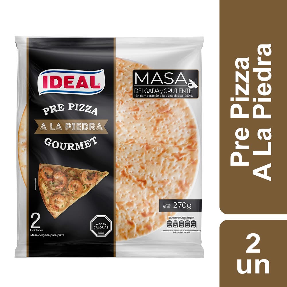 Ideal · Pre pizza a la piedra gourmet (2 un)