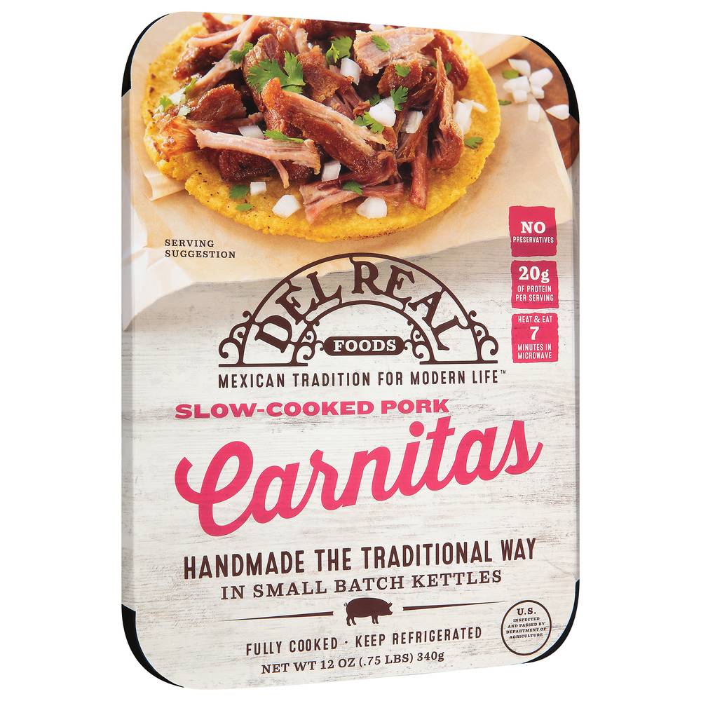 Del Real Foods Carnitas Slow Cooked Pork (12 oz)