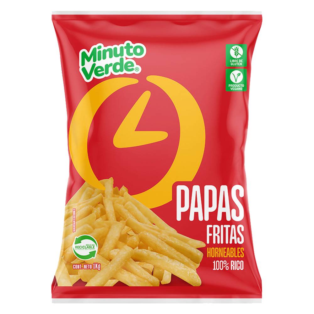 Minuto verde papas pre fritas