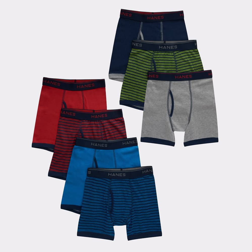 Hanes Boys Boxer Briefs Value pack, L, Assorted (7 ct)