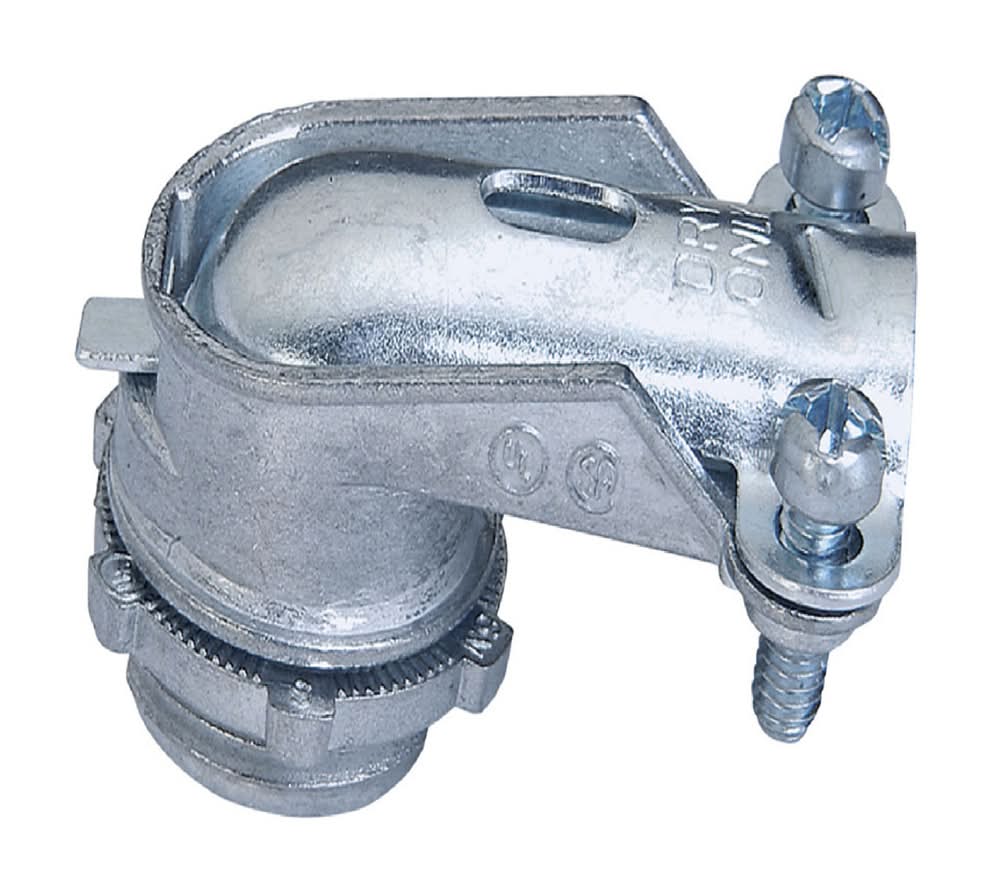 Sigma Engineered Solutions Proconnex 1/2 In. D Die-Cast Zinc 90 Degree Squeeze Connector For Ac, Mc