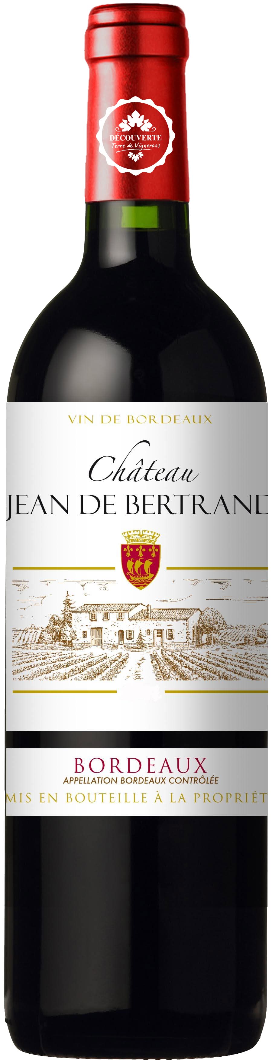 Château Jean de Bertrand - Vin rouge bordeaux domestique (750ml)
