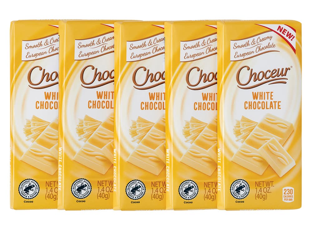 Choceur Smooth & Creamy European White Chocolate Mini Bars (5 x 1.4 oz)