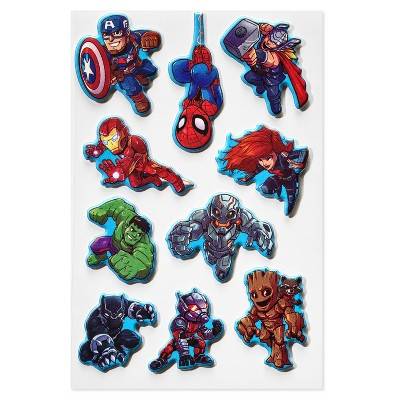 Carlton Cards Marvel Super Heroes Puffy Stickers, Multi (10 ct)