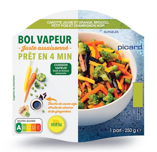 Bol vapeur juste assaisonné à la sauce soja