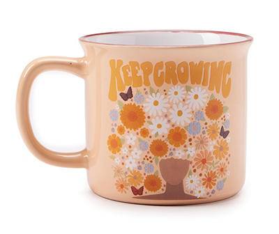 "Keep Growing" Floral Mug, 17 Oz.