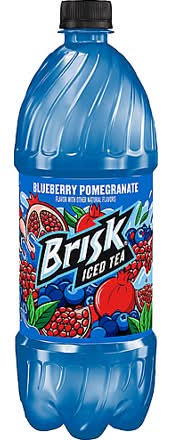 Brisk Iced Tea, Blueberry Pomegranate 1 L Bottle