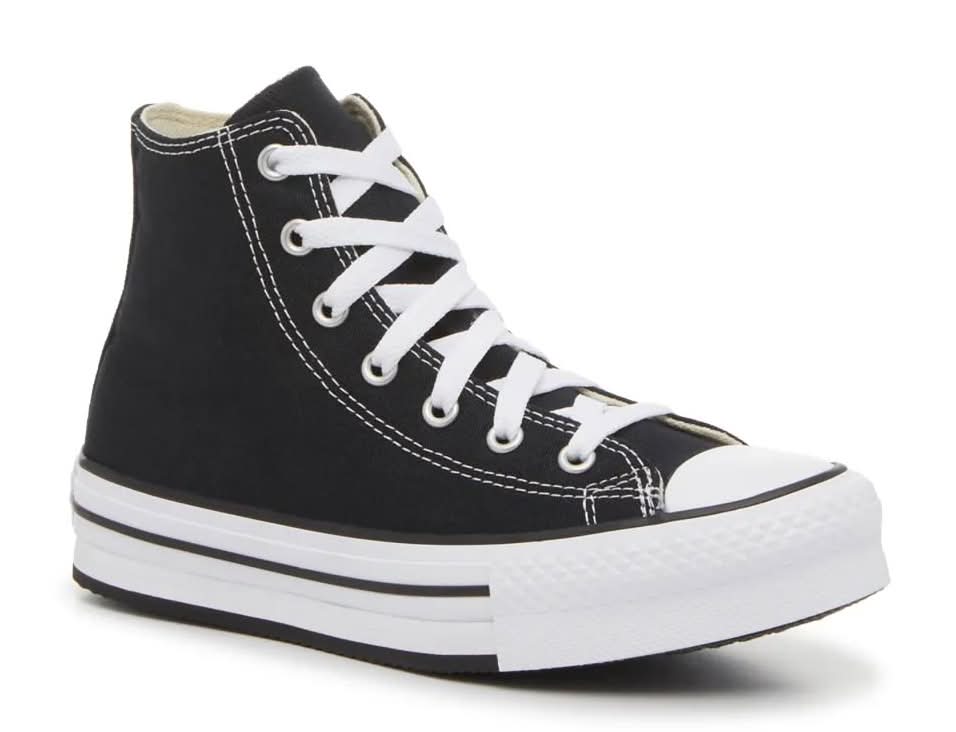 Converse Chuck Taylor All Star Lift High-Top Sneaker - Kids' (Black/White Medium - 11 Youth)