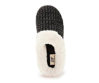 Dearfoams Sweater-Knit Clog Slipper (female/large /black)