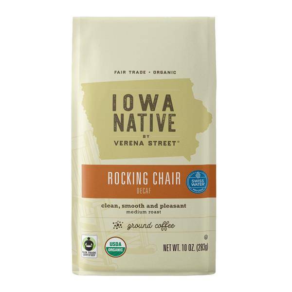 Iowa Native Rocking Chair Decaf Organic Ground Coffee