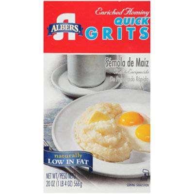 Albers Enriched Hominy Quick Grits Naturally Low in Fat