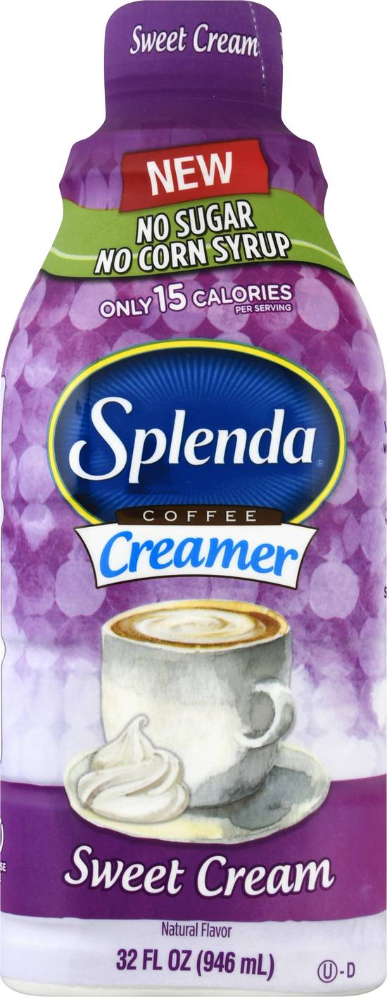 Splenda Sweet Cream Liquid Coffee Creamer, 32 fl oz Bottle 