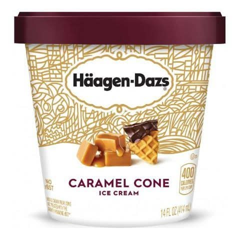 Häagen-Dazs Ice Cream, Caramel Cone (14 fl oz)