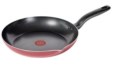 T-Fal Nonstick Cookware Frying Pan, 12.5 in, Red