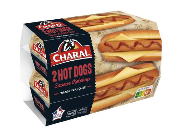Charal - Hot dogs saveur ketchup (2 pièces)