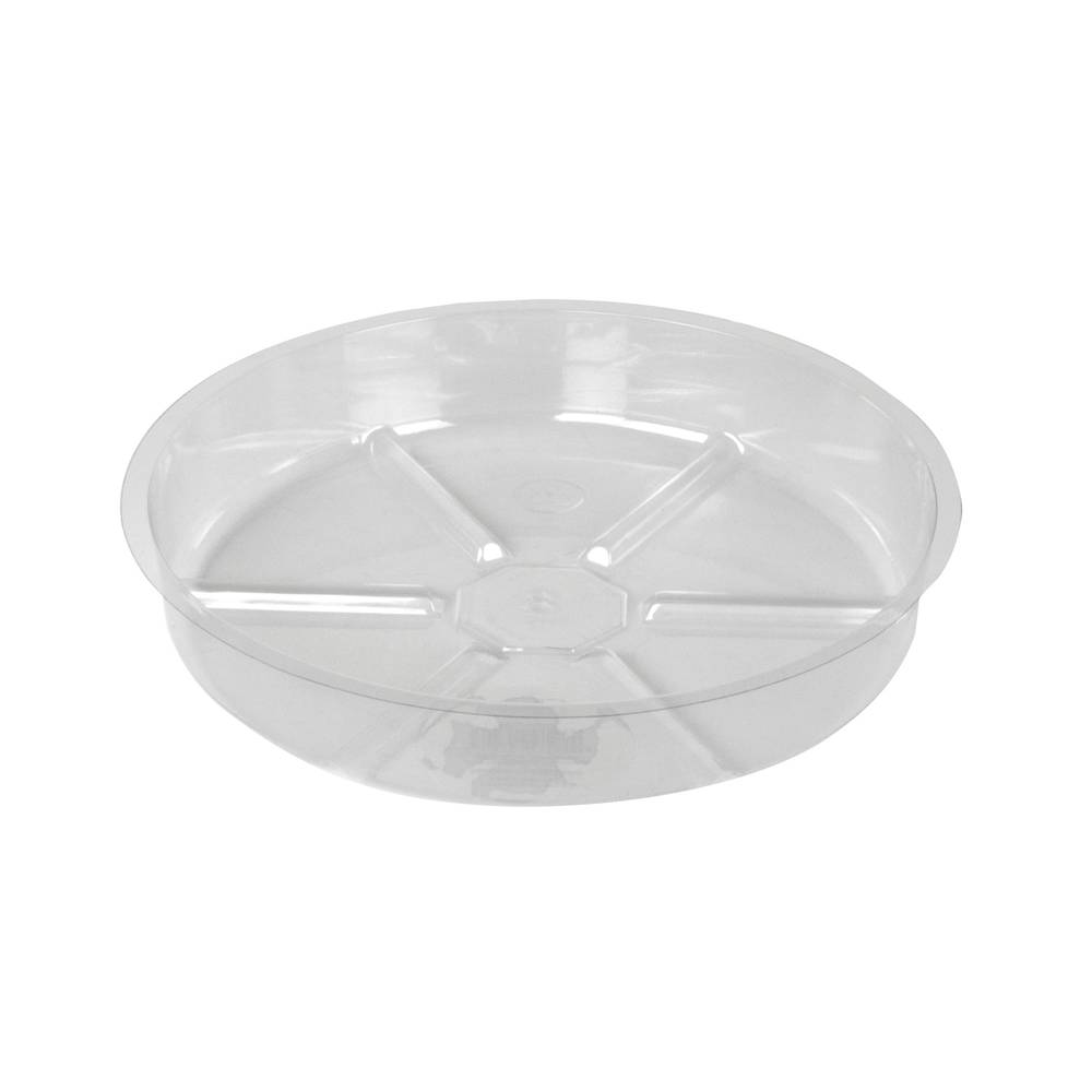 Gardener's Blue Ribbon 8-in Clear Plastic Plant Saucer | TS8