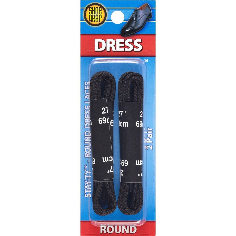 Shoe Gear Round Dress Laces 27 Inches Black