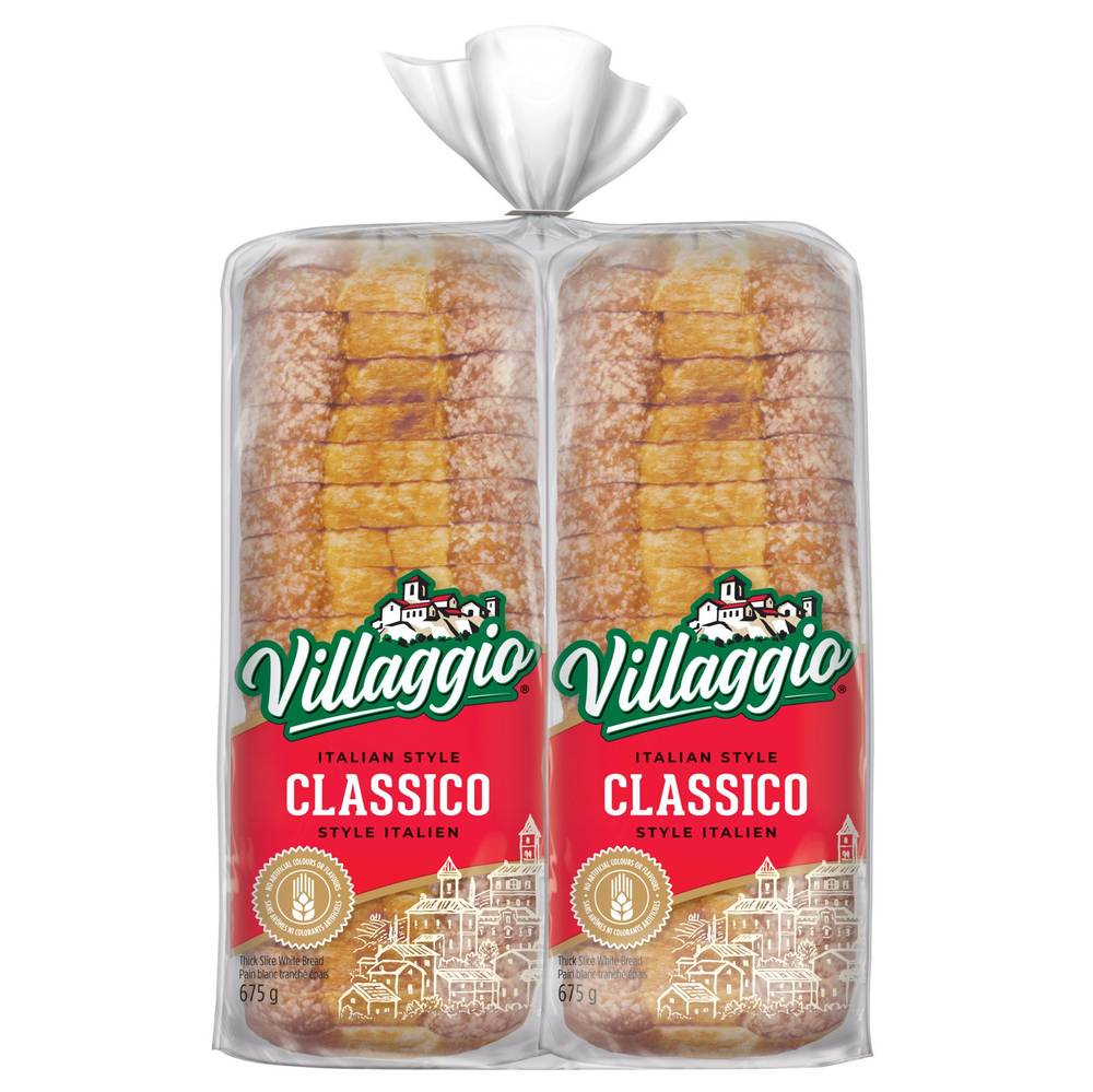 Villaggio Italian Classico White Bread, 2 X 675 G