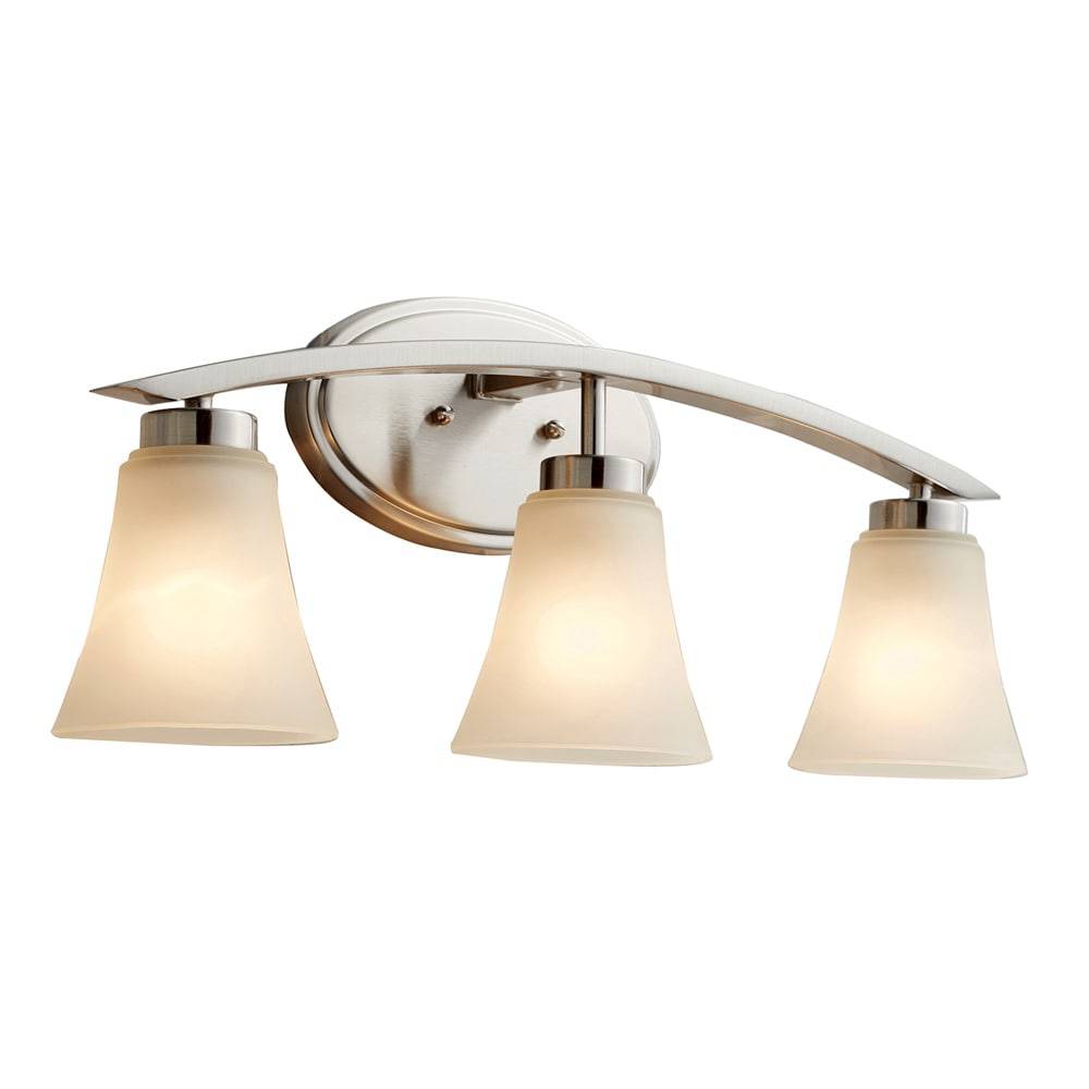 allen + roth Lyndsay 22.7-in 3-Light Satin Nickel Modern/Contemporary Vanity Light | FV18-139