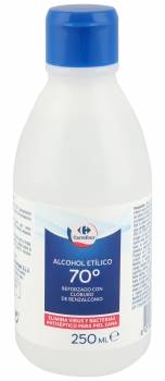 Alcohol 70º Carrefour 250 ml.
